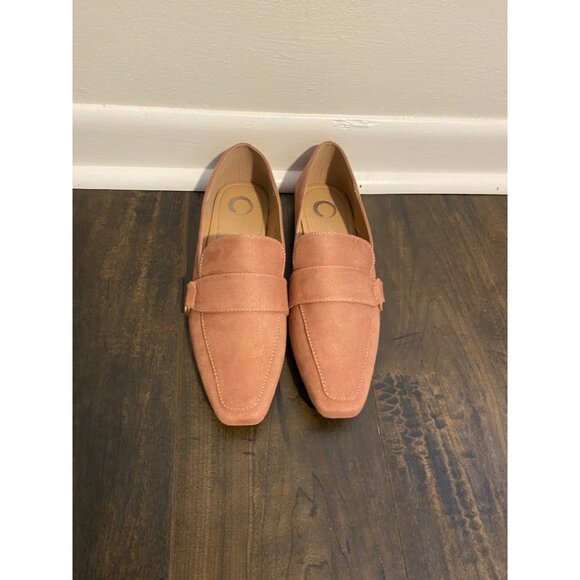 Journee Collection Loafers Women’s 8 Benntly Blush Square Toe Flats Faux Suede - Picture 2 of 10